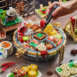 LOZ Creative Cantonese Food Morning Tea Food Building Block Traditional Chinese Dim Sum Sichuan Hotpot Bricks Toys For Kids Gift