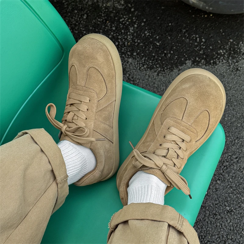 DIMANYU Men's German Trainer Shoes Lace-Up 2026 New Spring Sneakers Men's Large Size Flat Casual Shoes Men