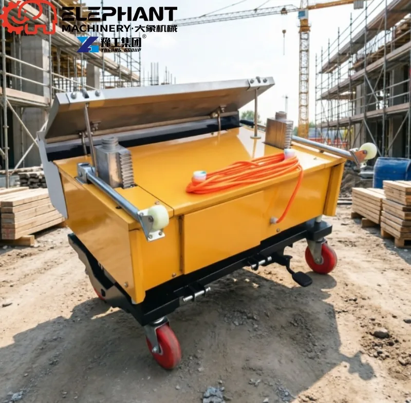 Construction Automatic Cement Plastering Machine, 800mm Working Width Wall Plastering Machine From Manufacturers