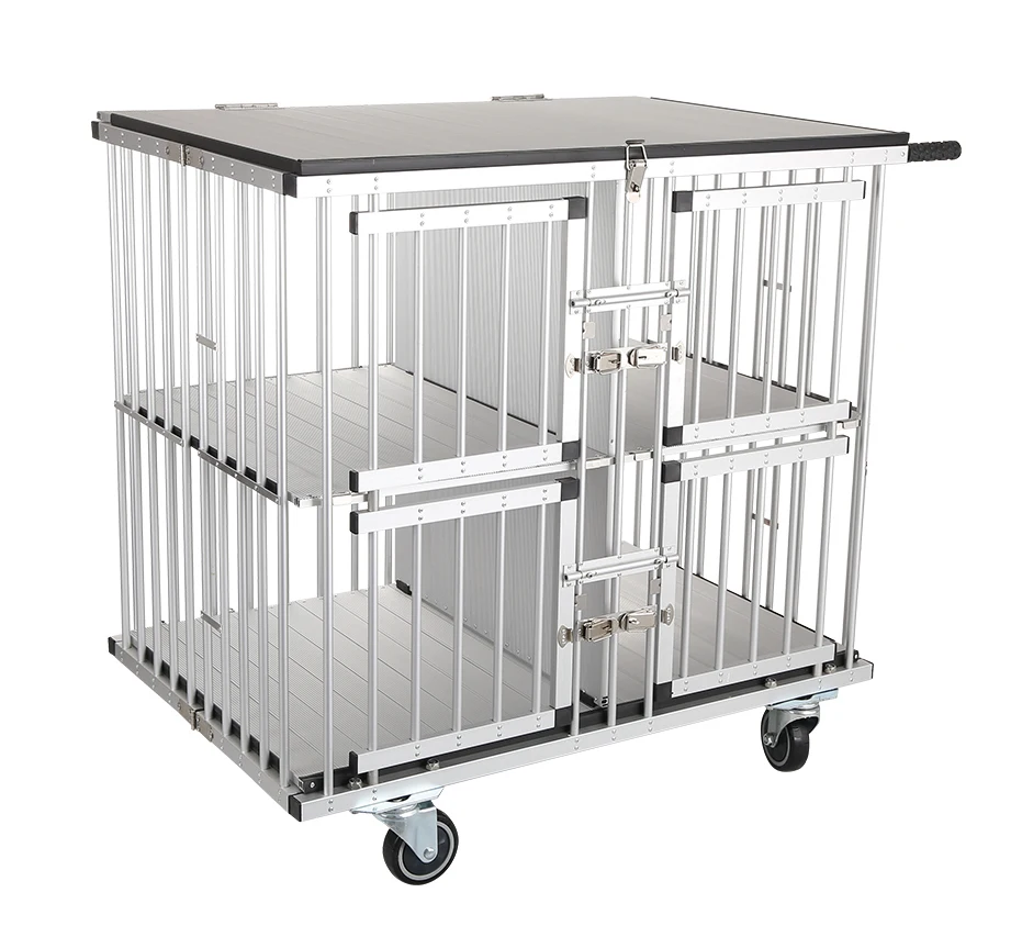 小型ペット用ケージ、犬用トロリー、ペットケージ、キャリー、ハウス、持ち運び可能なケージトロリー、ペットキャリー