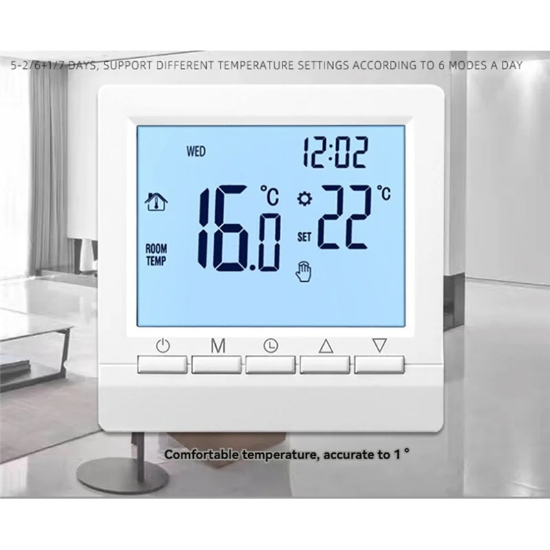 ABGR-Floor Heating Thermostat Smart Thermostat Digital Display Screen Boiler Water Floor Heating Controller For Home