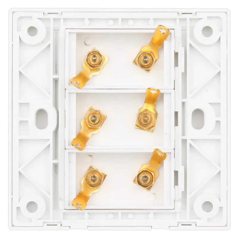 Switch panel PC three-digit speaker outlet banana head speaker panel