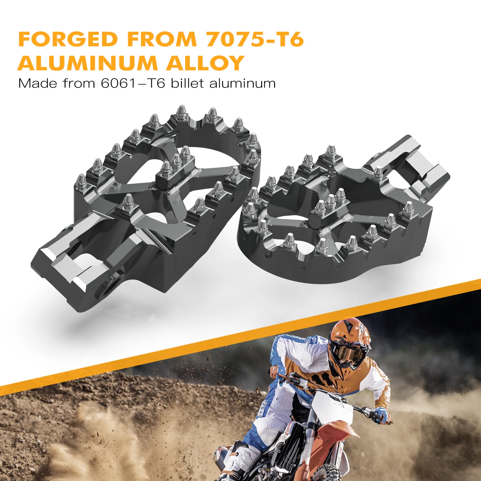 (EU-LAGER) Für KTM EXC 300 EXCF 350 XCW 300 2017-2023 SXF 450 XC-F 350 2017-2022 57mm Fußrasten für Husqvarna TE 300 – Detail 6