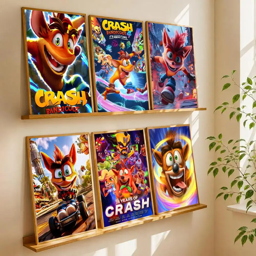C-Crash Bandicoot Poster Wall Art Print Art Suitable For Living Room Bedroom Bar Parlor Home Decoration Gift