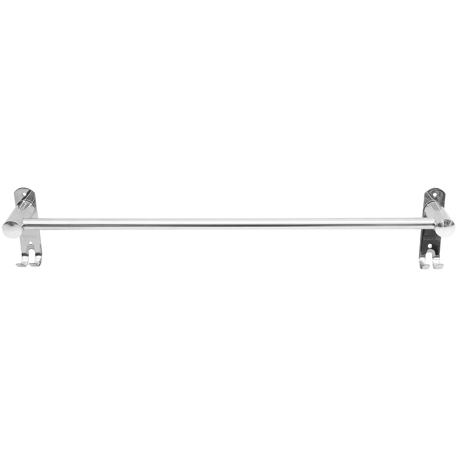 

Stainless Steel Single Bar Towel Rack Wall Mounted For Bathroom Kitchen Rust Proof Smooth Surface Towel Holder