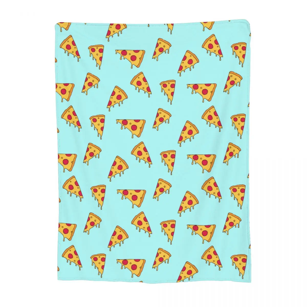 

Cartoon Pizza Slice Blanket Fleece Sofa Throw Blanket Cozy Super Soft for Travel Bedding Throws