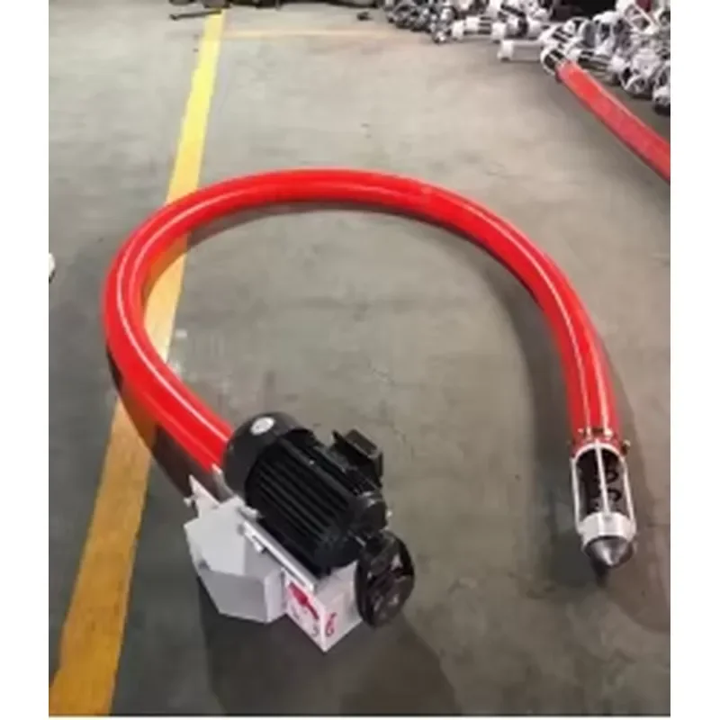 New horizontal and inclined applications truck loading plastic flexible screw conveyor for grain/corn conveying