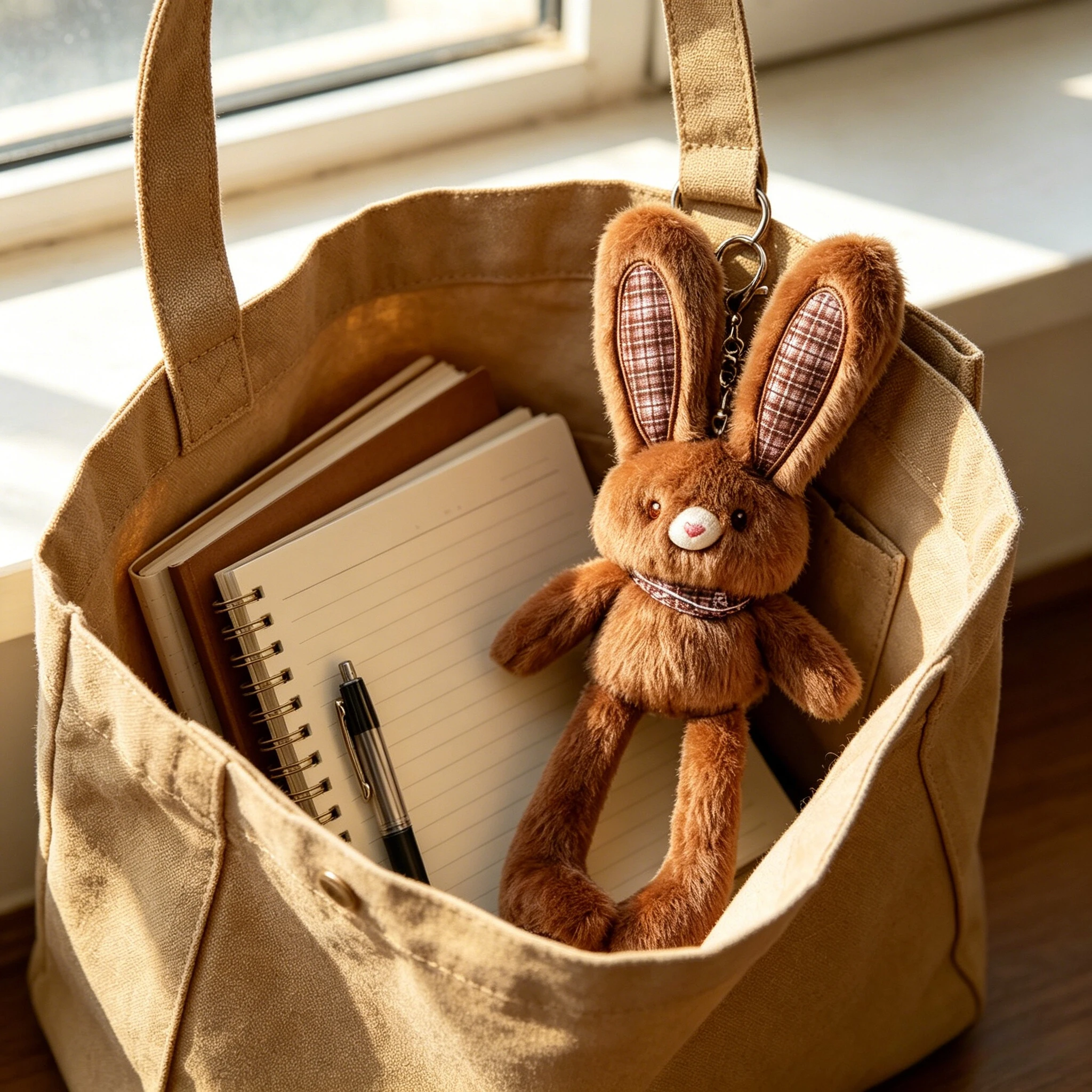 

1pc Plush Keychain, Plush Bunny, Pullable Ears Soft Toy Keychain, Home Decor Long Leg, Rabbit Bag Charm,Bag keychain figurine