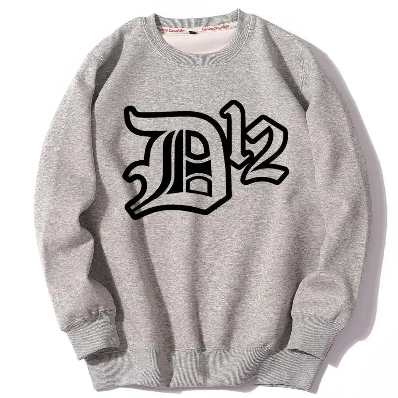 Eminem Eminem D12 Crew Neck Sweater Street Hip Hop Eminem Same Unisex Crew Neck Fleece Sweater