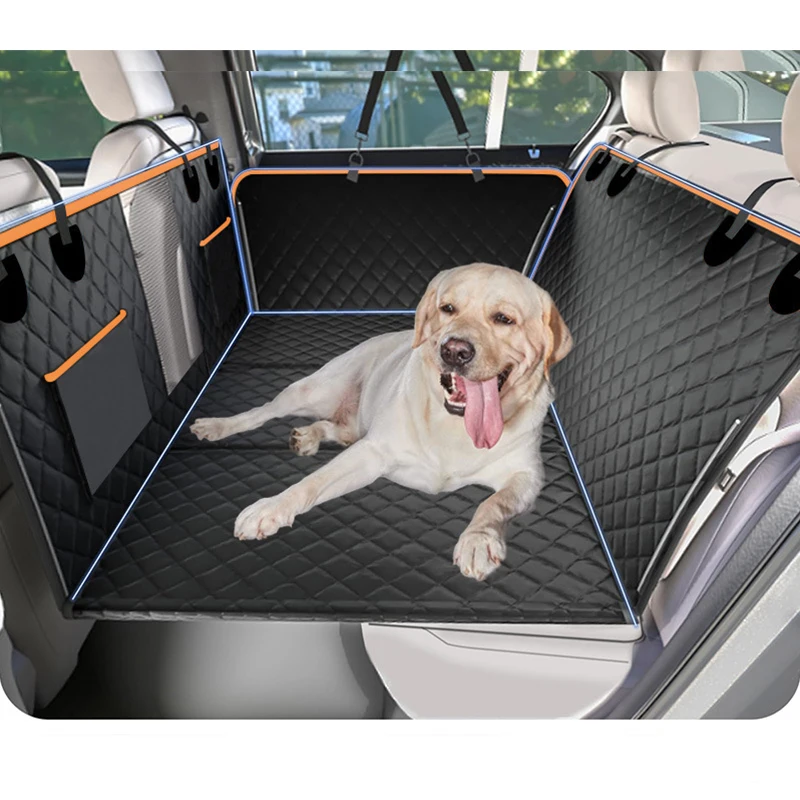 Extensor de asiento trasero de mascota grande, Protector de asiento trasero de coche, hamaca de perro, cubierta de asiento de coche, parte inferior dura para viajes, nuevo diseño