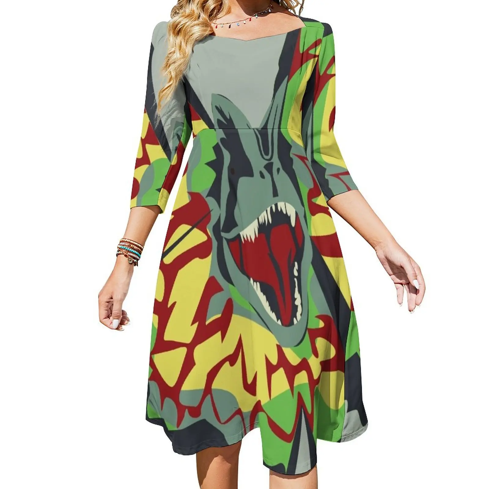 

dilophosaurus Flare Dress Female clothing Dresses gala