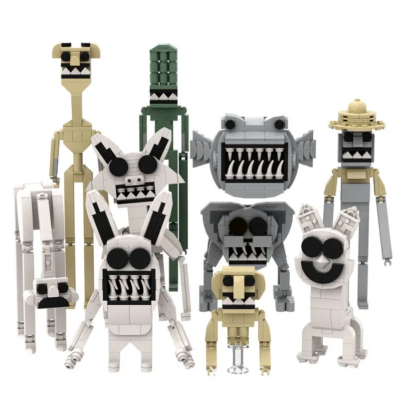 

MOC Zoonomaly Bricks Model Horror Zoonomaly Building Blocks Toy Anime Figure Cat Panda Elephant Koala Monkey Monster Toys Gift
