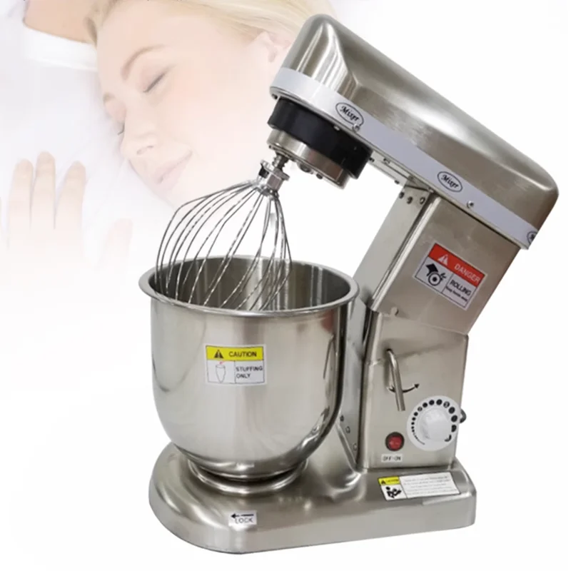 5/ 7/ 10L Electric Kitchen Stand Mixer Food Dough Processor Mixer Stainless Steel Mixer Egg Beater Blender Baking Cream Machine