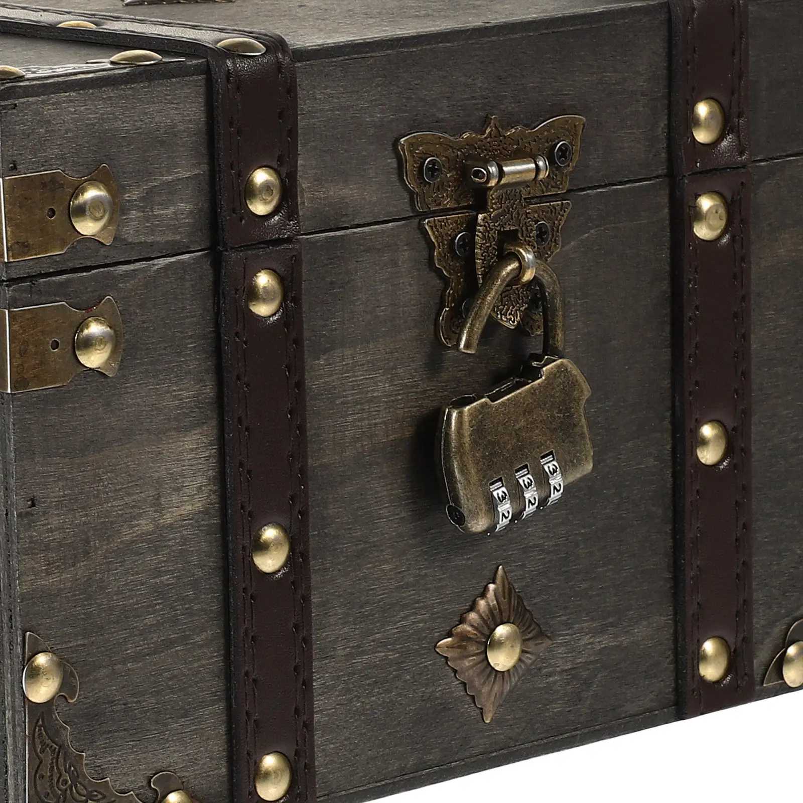 나무로 만든 잠금식 보물 상자 해적 테마 수납함 다용도 - Vintage Collectible Accessories 리뷰 및 가격