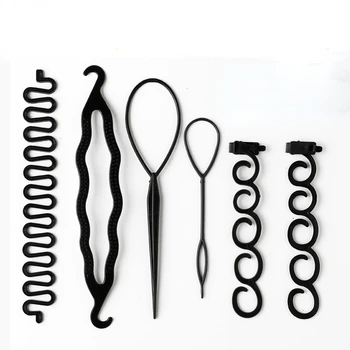 เกาหลี 1/2/3/4pcs ผมหางม้าผมจัดแต่งทรงผมเครื่องมือผู้ถือหางม้า Topsy LOOP ผม Bun Maker Braids อุปกรณ์เสริมความงาม Hairdressing