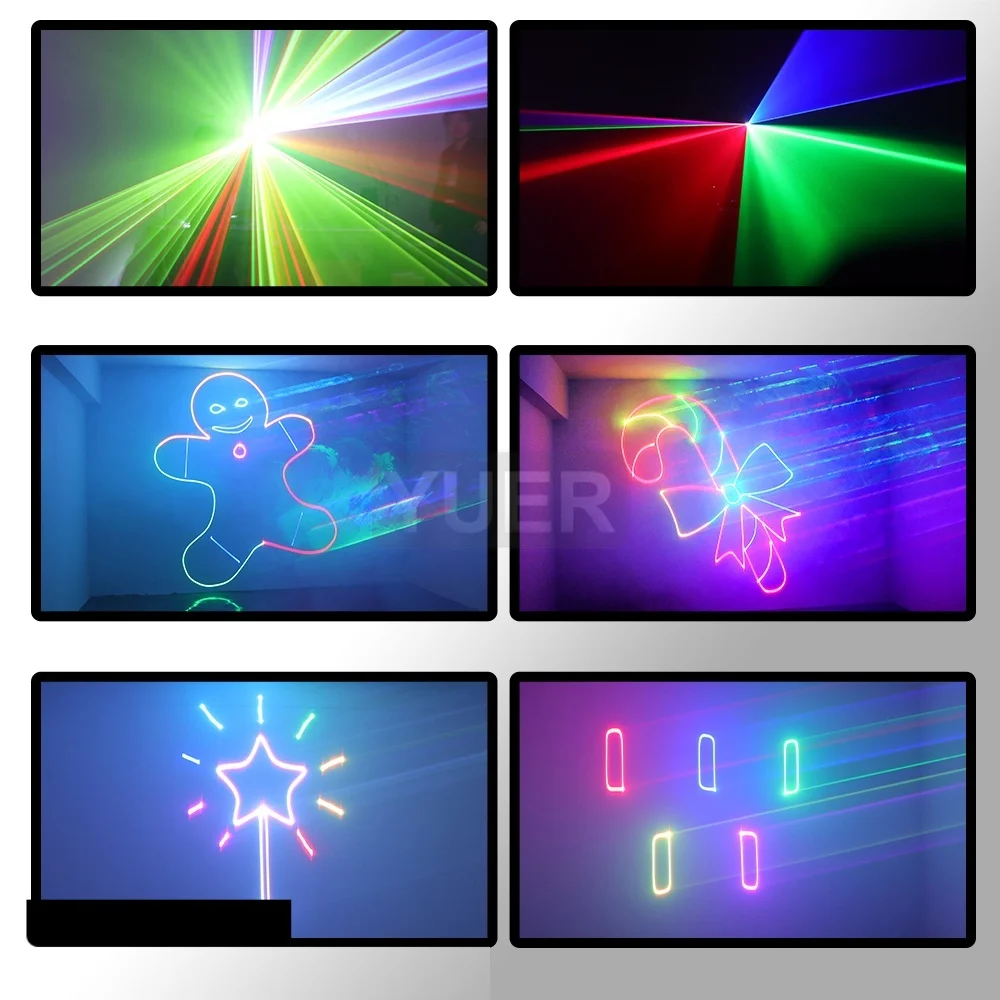 2 قطعة/الوحدة 6 واط RGB الرسوم المتحركة شعاع الليزر مع ILDA RJ45 حفل زفاف العارض Dj ديسكو DMX التحكم بالموسيقى مصباح MX مستودع السفينة