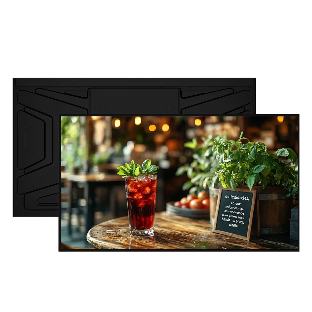 HDFocus Wall Mount Digital Menu Board Display With Touch Technology for Pizza and Restaurant Applications