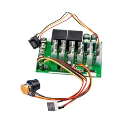 DC10-55V 60A Digital Display PWM Speed Controller Module Forward Reversal 0~100% Adjustable DC Motor 12V 24V 36V 48V MAX 100A