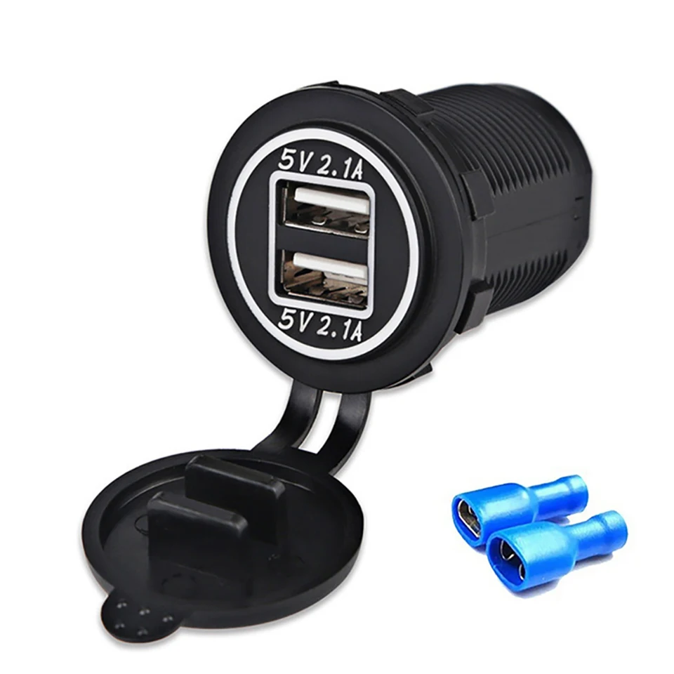 5V 4,2A 12V Dual USB Autoladegerät mit Panel Wasserdichtes Netzteil Steckdose für Fahrzeug Boot LKW Motorrad