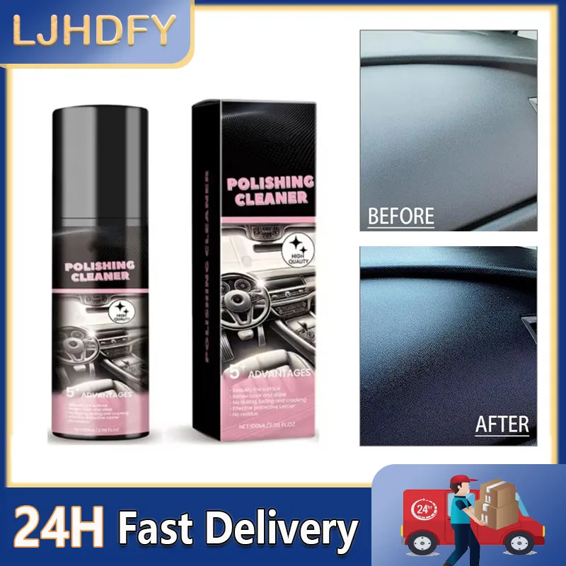 Car Interior Polishing Cleaner 100ml Car Leather Seat Detailer Spray Protective Interior Cleaner Car Detailing Spray Cleaner