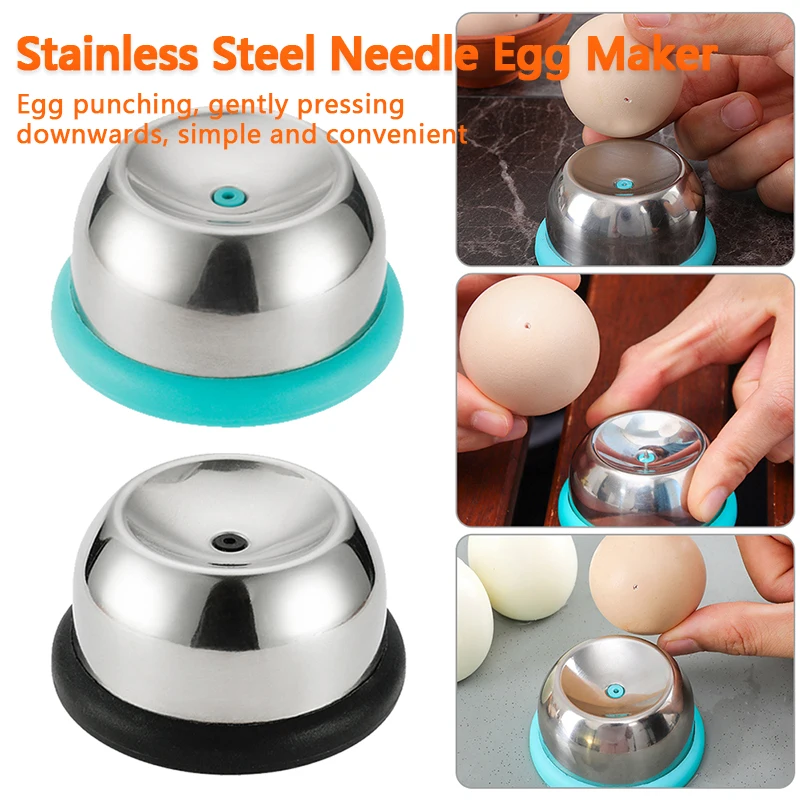 

Egg Piercer for Raw Eggs Stainless Steel Needle Egg Punch Eggs Hole Puncher For Easy Peeling Boiled Eggs Kitchen Essentials E0W4