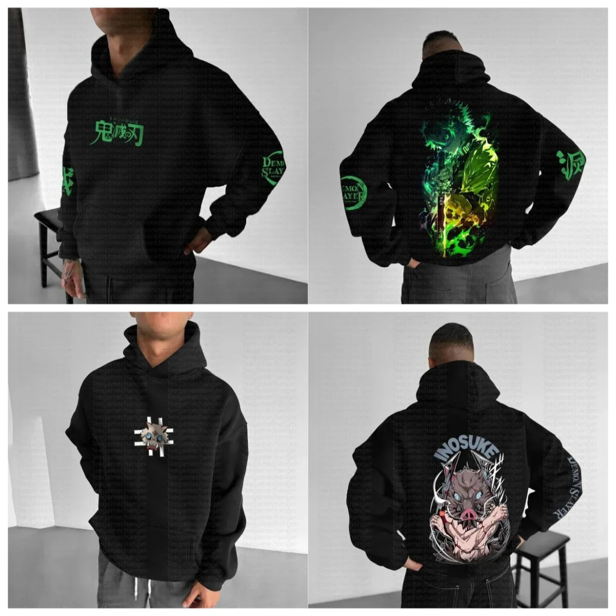 

New Spring Autumn Anime Demon Slayer Vintage Oversized Hoodie Men Women Y2k Clothes Pullover Sweatshirt Tops Streetwear Unisex