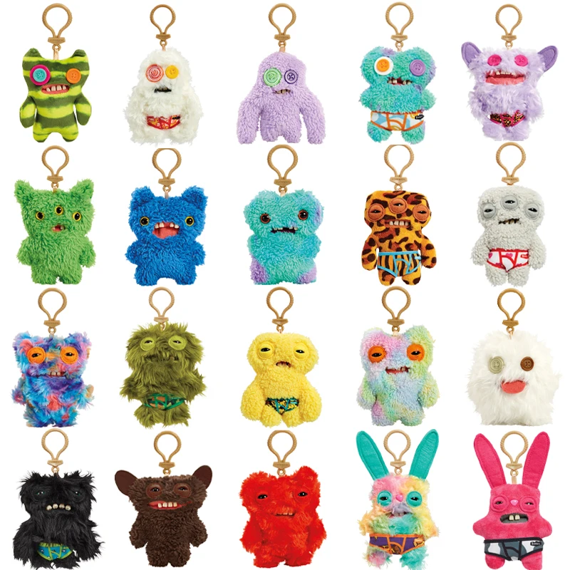 Fuggler Ugly Monsters Teeth Plush Toys Squidge Rabid Rabbit Plush Keychain Pendant Handbag Accessories Plushie Ornament Toys