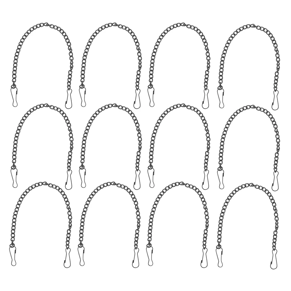 

20 pcs Black Hanging Chains 20cm Long 1 2mm Thick Metal Door Sign Hooks for Plants Posters Billboards Decorative Chain