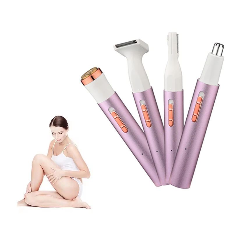 Women's Multifunctional Electric Epilator Shaver Rotating Disc Hair Removal for Brow Nose Trimming Household Use