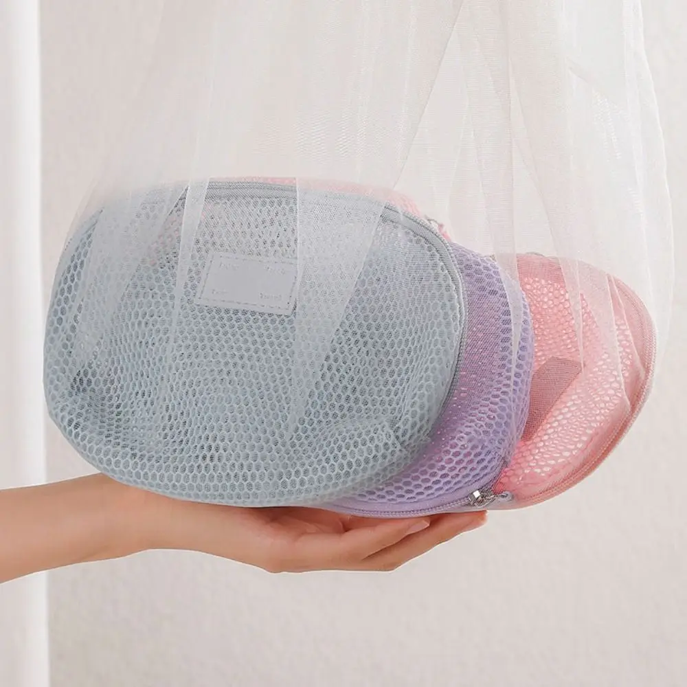 Casual Nylon Cosmetic Bag Hand-held Mesh Mesh Makeup Bags With Zipper Multipurpose Toiletry Wash Bags Travel
