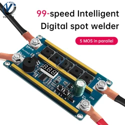 99 Gears Spot Welder Kit regolabile Automatic Energy Storage saldatrice a punti scheda di controllo PCB per batteria al litio 18650