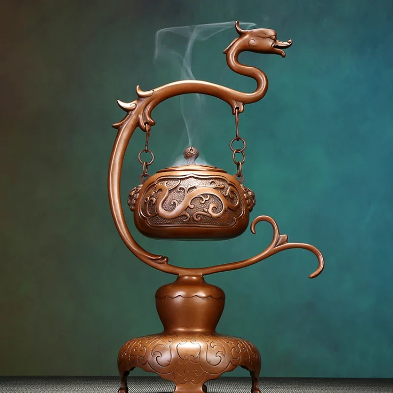 

copper Kui dragon pattern hanging aromatherapy burner, incense burner household incense products plate, incense