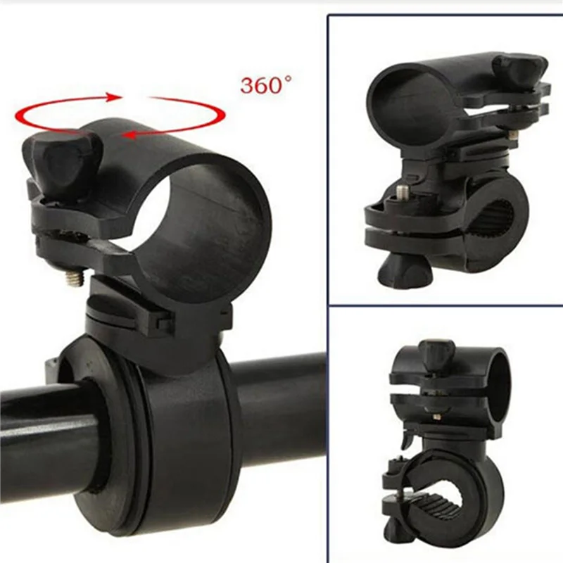 

RTSHE-4PC светодиодный кронштейн для фонарика, спортивные аксессуары, держатель для велосипедных фонарей, вращение на 360°, велосипедный фонарик