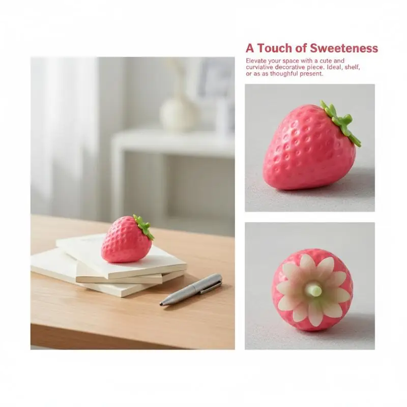 Strawberry slow-rebound fingertip toy, portable stress-relieving toy,creative party gift, relaxation toy for children and adults