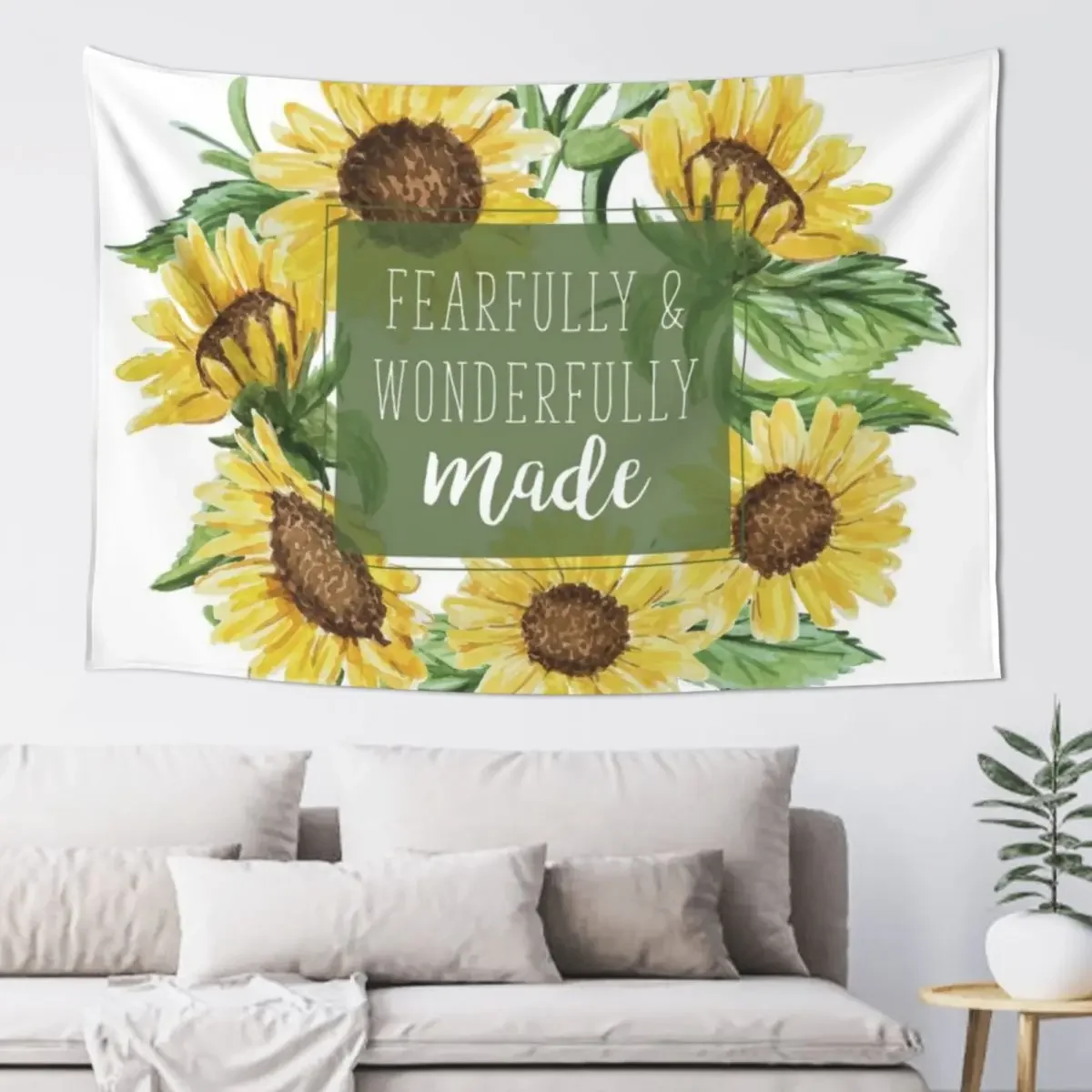 Fearfully and Wonderfully Made Tapestry Luxury Living Room Decoration Aesthetic Decoration Tapestry