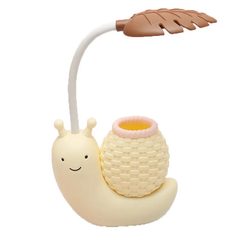 Cartoon LED Snail Desk Lamp Children Bedroom Night Light Reading Study Birthday Christmas Gift Home Desktop Decor Eye Protection