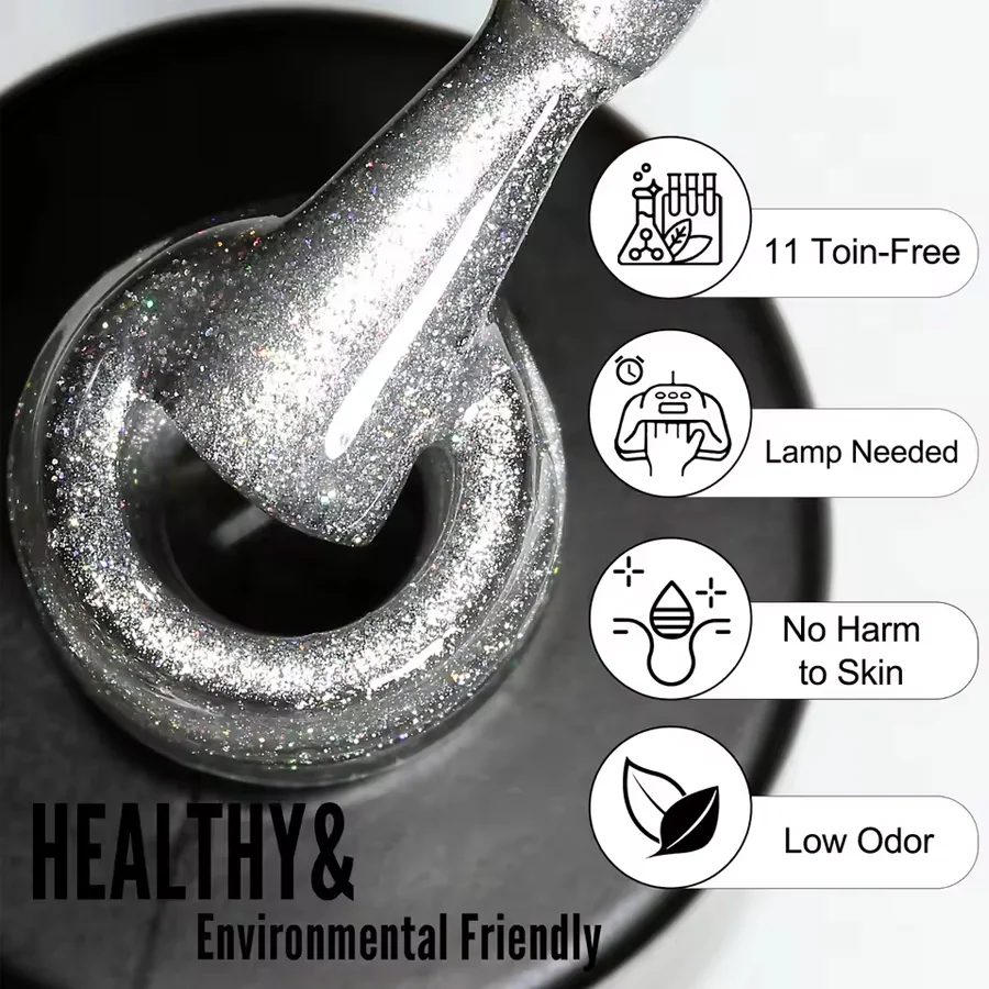 10Ml oeil de chat Gel vernis à ongles réflexion argent magnétique vernis à ongles Gel vernis à ongles professionnel pour manucure bricolage
