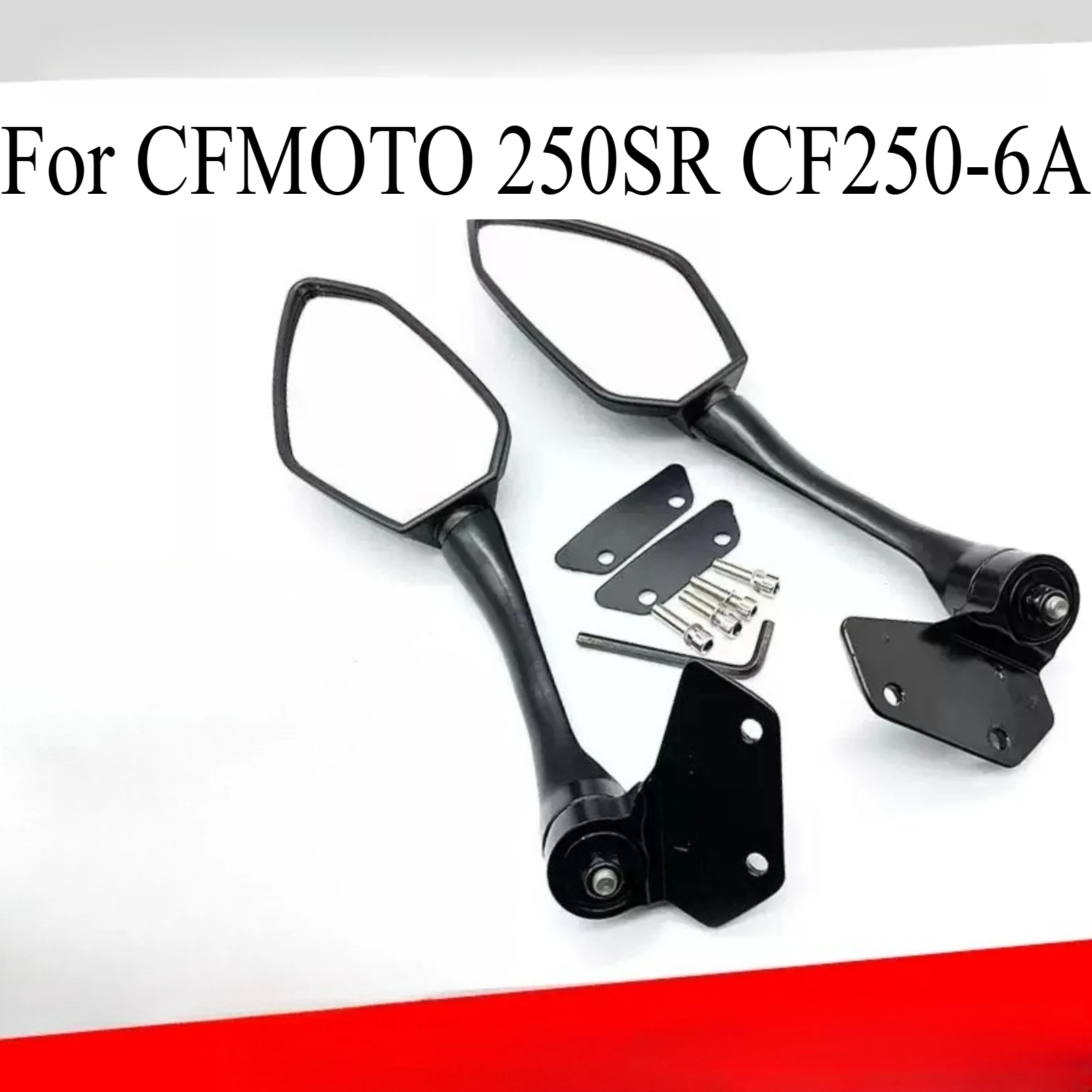 For CFMOTO 250SR CF250-6A Blue Lens Anti-glare Modified Motorcycle Rearview Mirror Side Reflector Replacement Back View Mirror