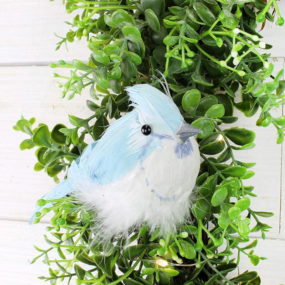 

6Pcs Realistic Simulation Birds Lifelike Garden Decorations Creative Bird Statues Tabletop Adornments for Christmas Tree Yard