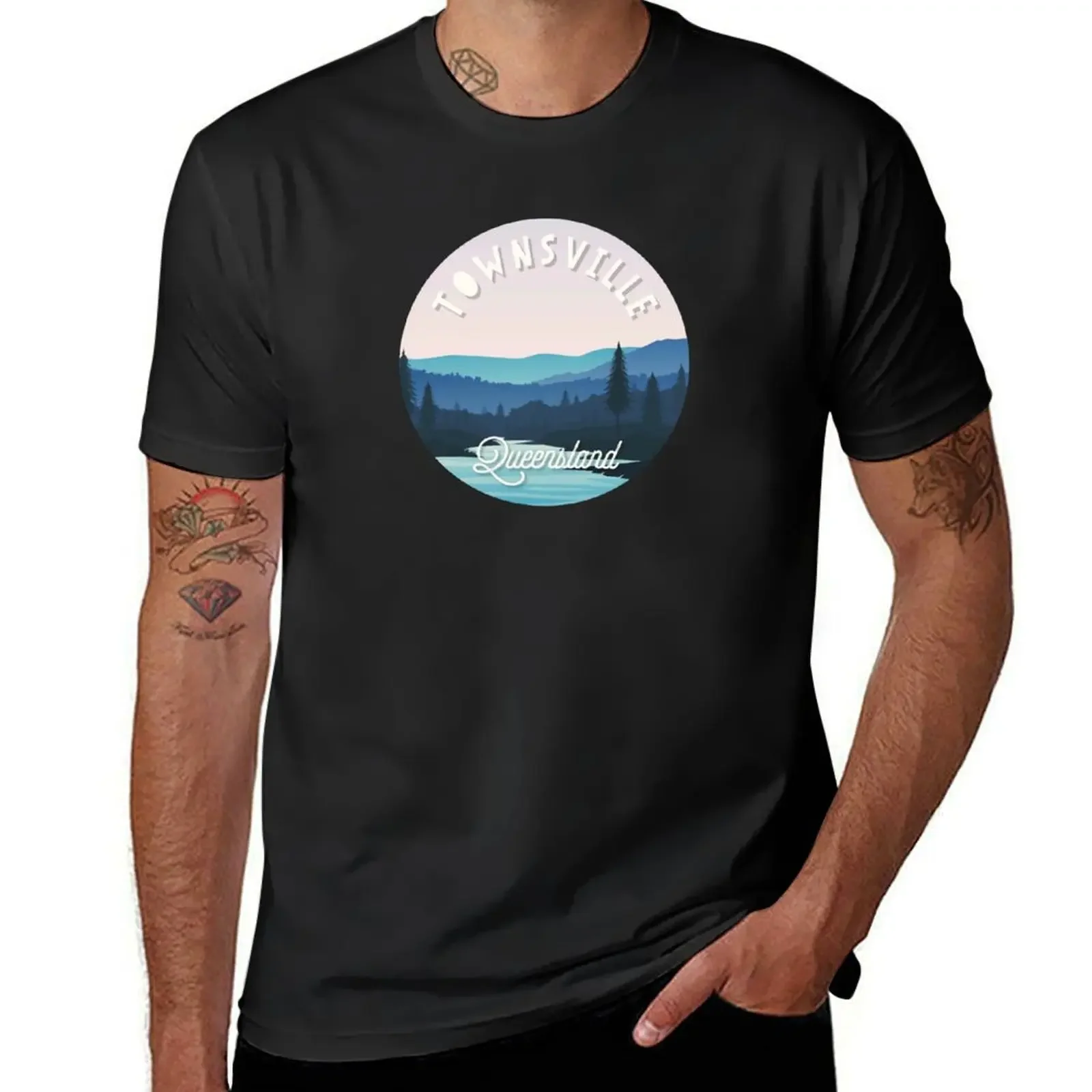 Townsville Queensland Landscape Australia T-Shirt plus size tops hippie clothes graphic shirts t shirts for men pack