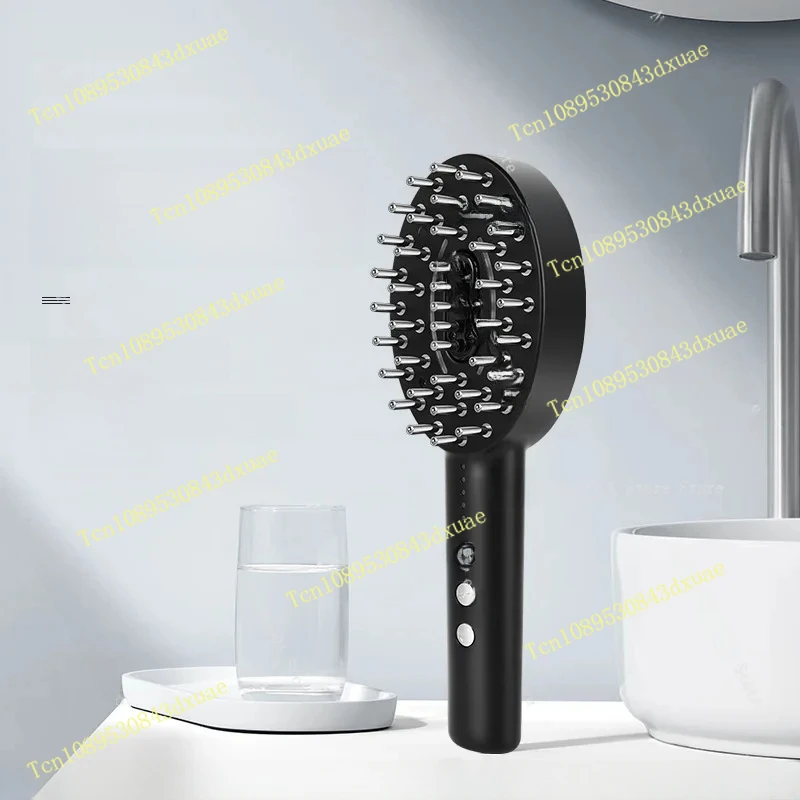 Microcurrent Scalp Massager Comb Growth Device With Red Blue Light Therapy Hair Care Nourishment