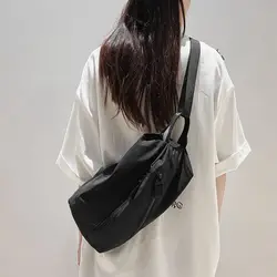 Backpack Nylon New Fashion Simple Unisex Zipper Casual School Backpack for College Students Outdoor Sports Bag