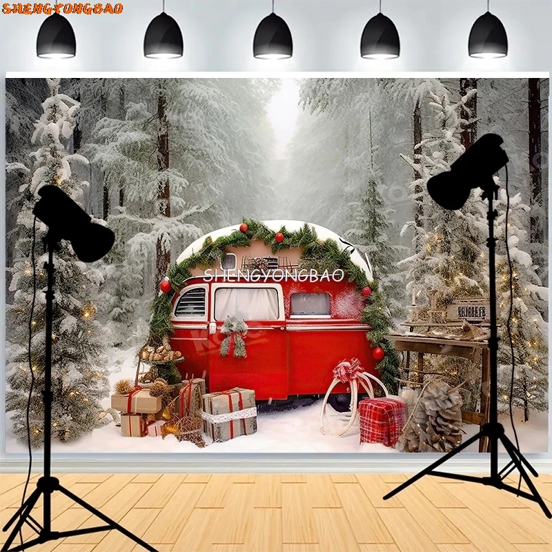 

Christmas Wreath Large Window Xmas Decoration Background Warmth Living Room Family Happiness Party Photography Backdrops AG-08