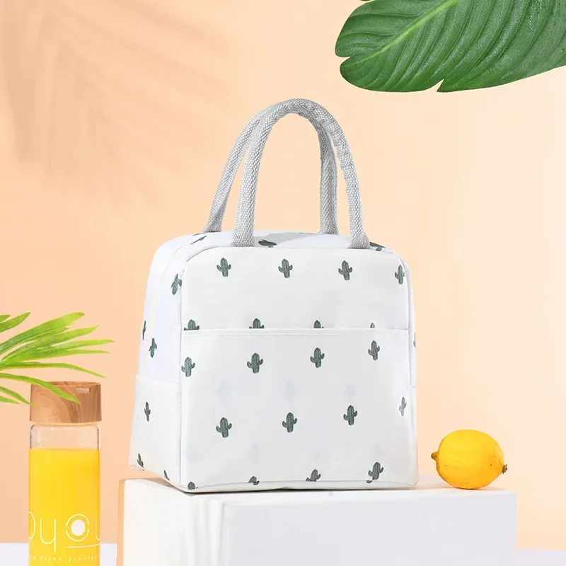 New Portable Picnic Lunch Bag New Thermal Insulated Lunch Box Tote Cooler Handbag Lunch Bags For Women Convenient Box Food Bags