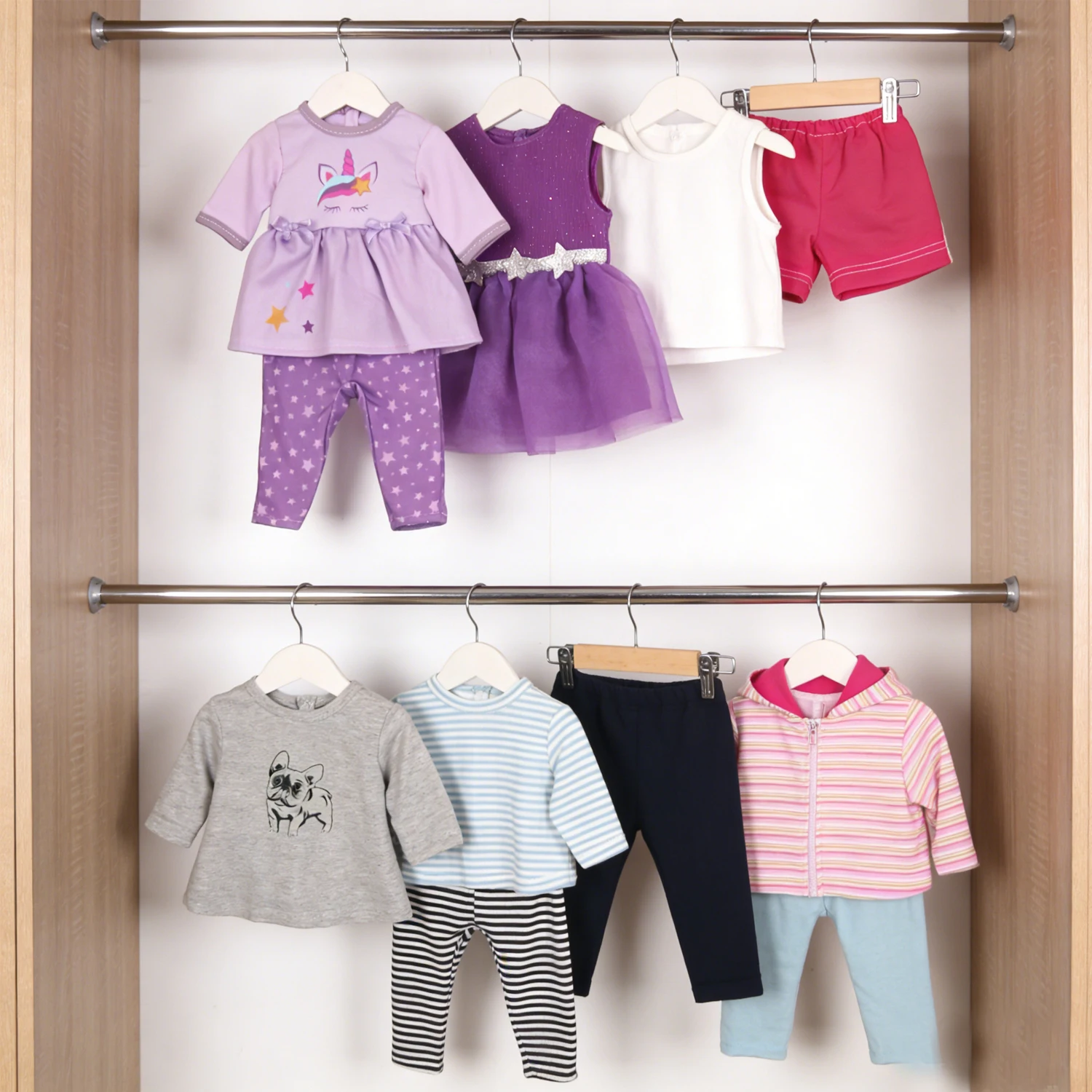 18-inch American Doll Clothes Set Dress Cute Puppy Unicorn Pajamas Suit For 43cm Baby Newborn & OG Girl Doll Accessories Toy