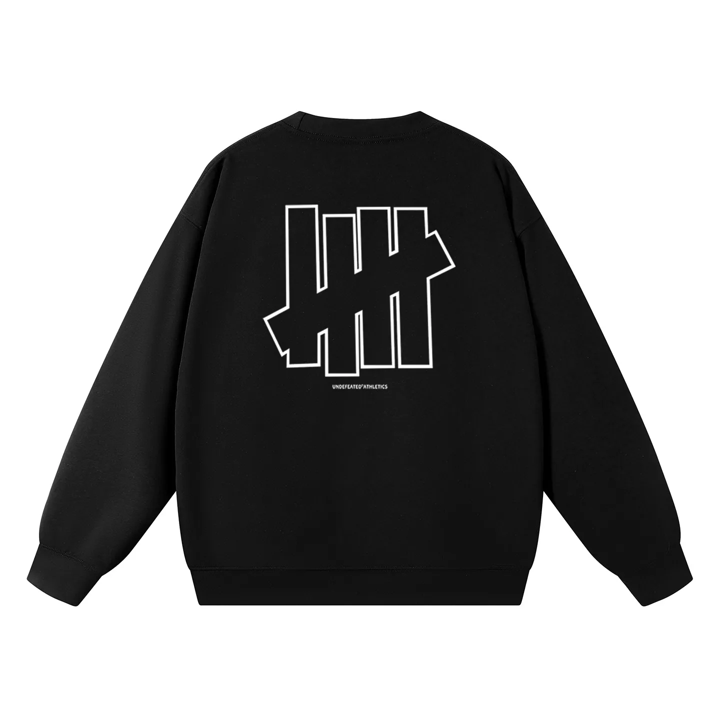 UNDEFEATED American Streetwear Letter Print Couple Matching Unisex Cotton Blend Soft Warm Crewneck Sweatshirt Daily