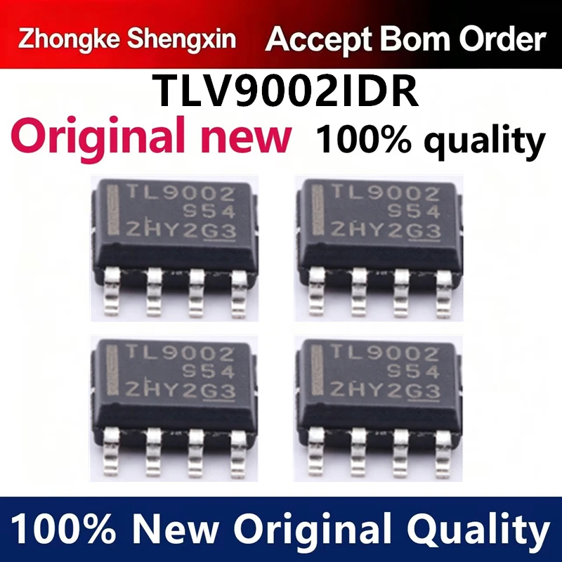 （5pcs-100pcs）Original genuine TLV9002IDR silk screen TL9002 SOIC-8 2-channel operational amplifier chip