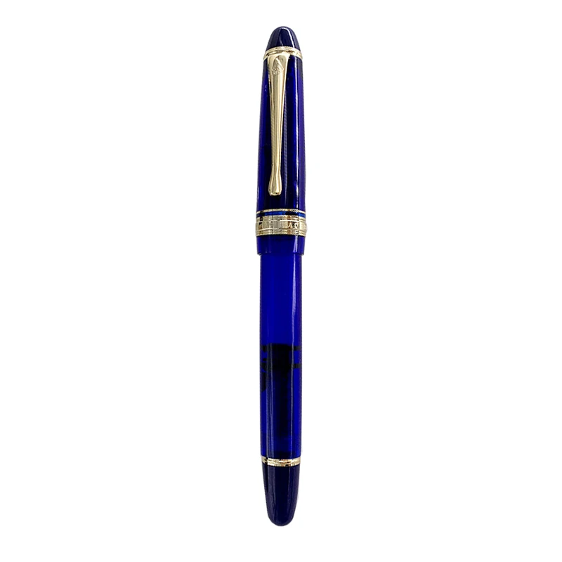 Yongsheng 699 Kolben Füllung Brunnen Pen Transparent Blau Acryl Tinte Stift Feste Abschnitt EF/F/M Nib Business büro Geschenk Stift