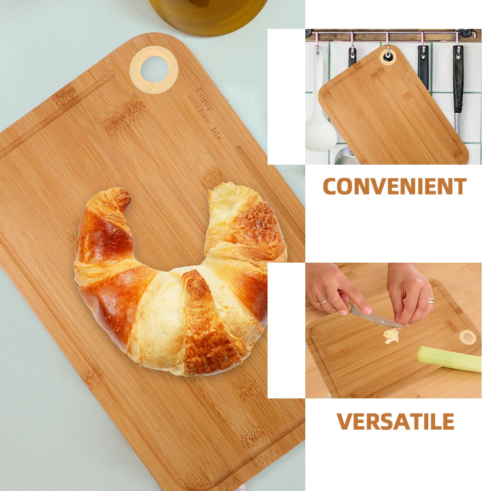 

Bamboo Cutting Dual Sided Kitchen Chopping Household Vegetable Fruit Meat Prep Board Reusable Dishwasher Safe Serving Board For