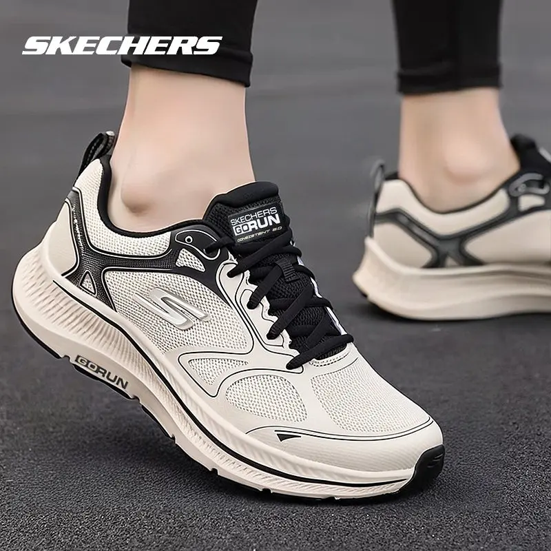 Mens Running Shoes 220869-NAT Natural Beige Khaki Mesh Synthetic Overlay Lace Up Low Top Retro Runner Cushion Comfort Midsole Li